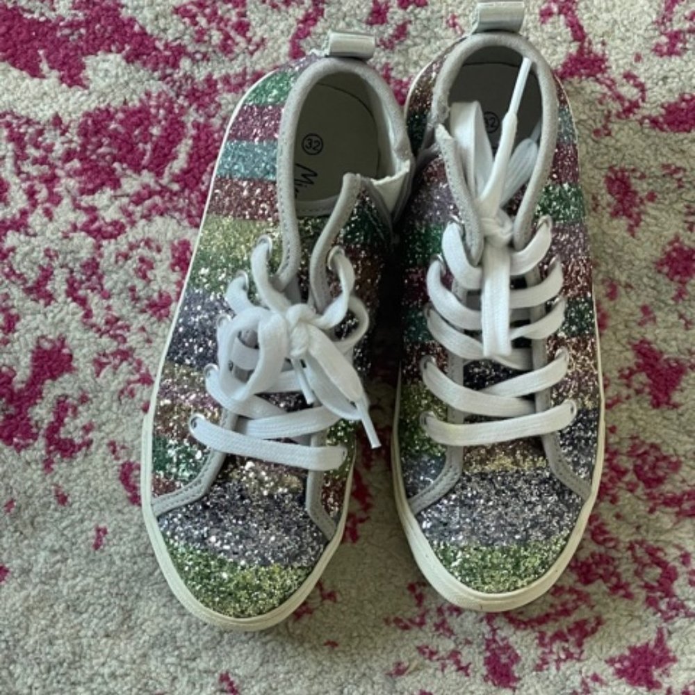 Mini Boden Glitter High Tops Size 32